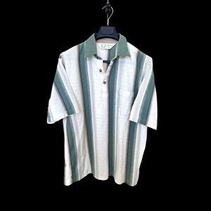 Palmland Club Polo Men's Size Large Shirt Short Sleeve Striped Vintage